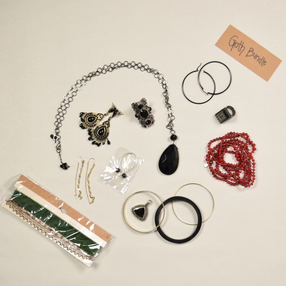 Goth 13-Piece Jewelry Bundle